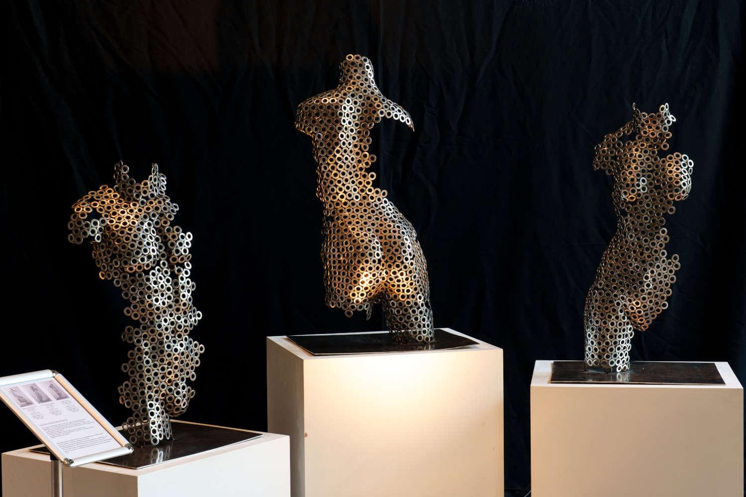 Contemporary Woman's Body Stainless Steel Sculpture By Vincent Barrau in Dubai