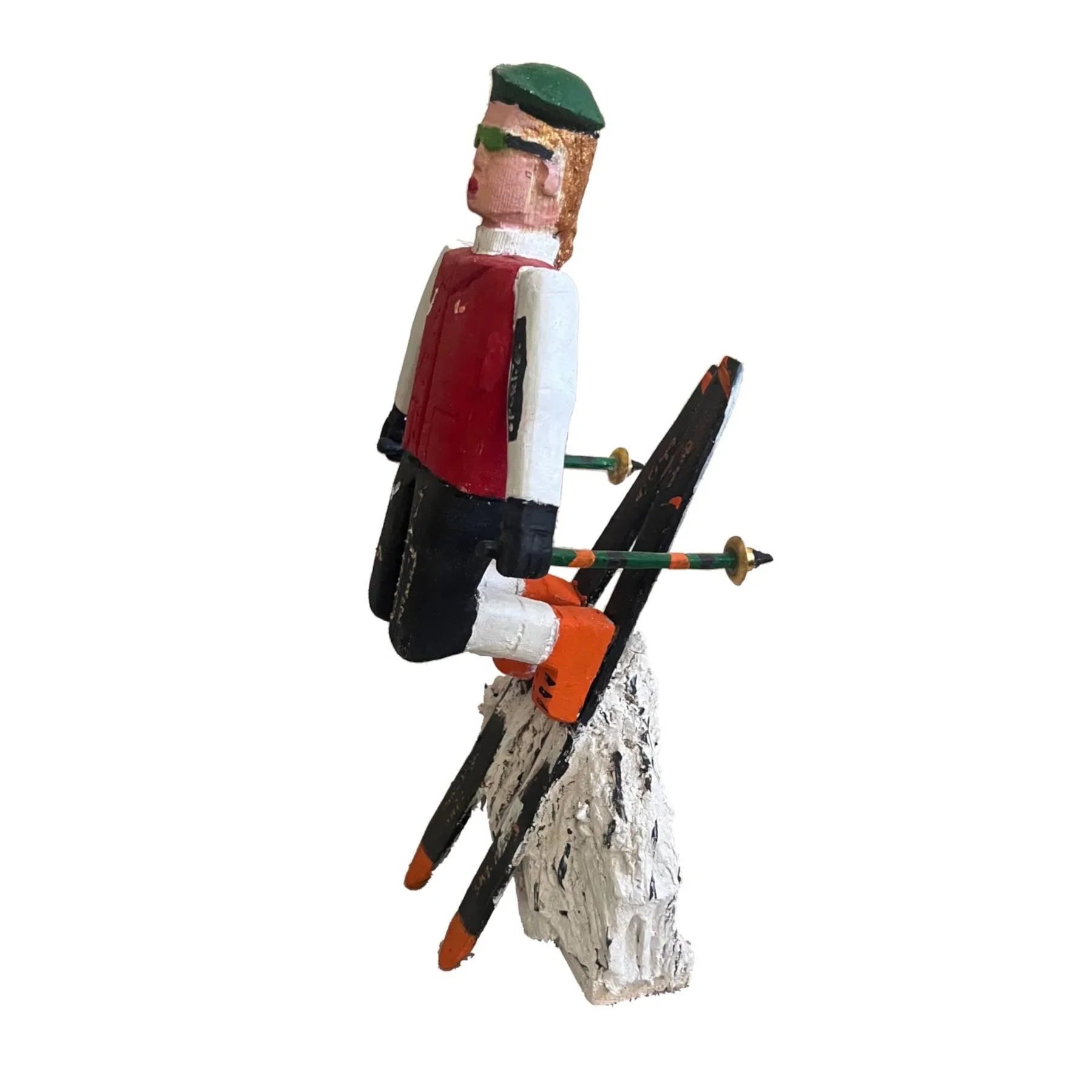 Ski Series Wood Sculpture - Contemporary Wooden Statues & Artworks By Amir Kamand in Dubai