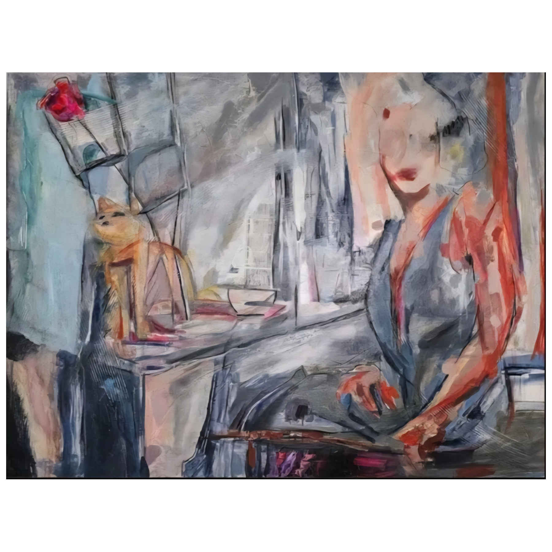 Contemporary Abstract Acrylic Painting By Elahm Ghorbanishad