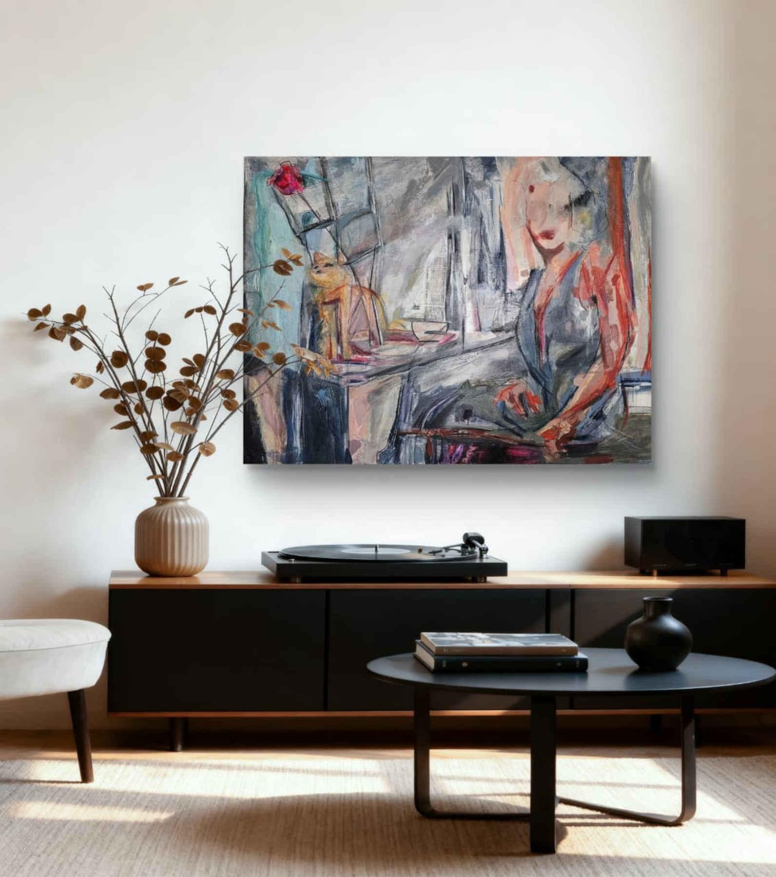 Contemporary Abstract Acrylic Painting By Elahm Ghorbanishad