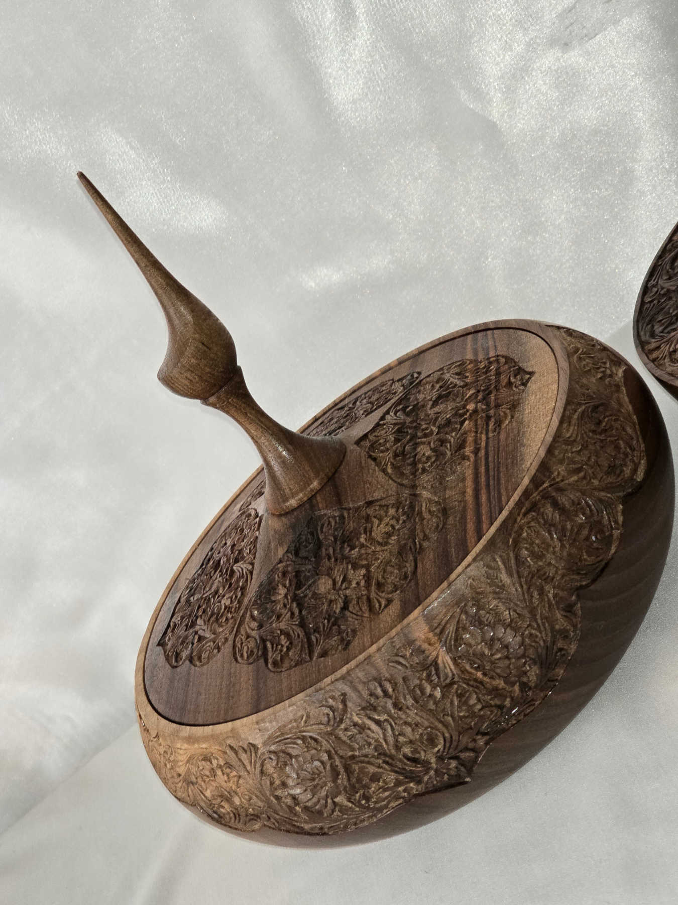 Woodturning - Khayāl Kohl Holder Wood Sculpture