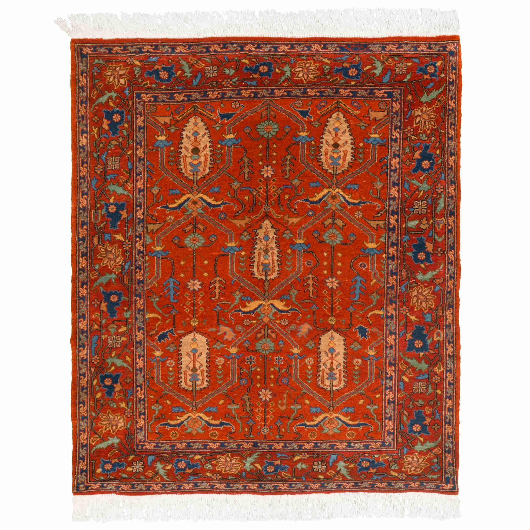 Sorud Heriz Persian Carpet Wool 114x132, Authentic Vintage Rugs & Kilims in Dubai