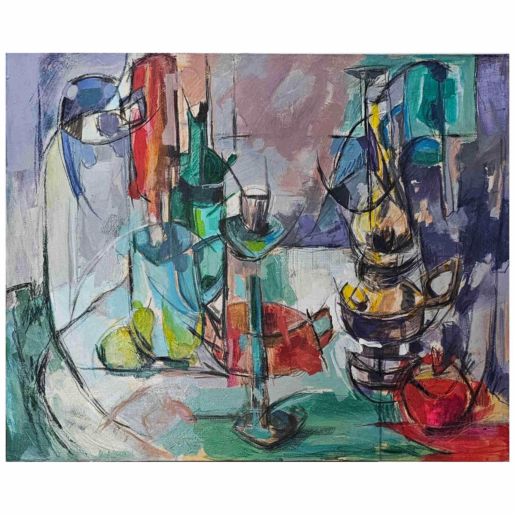 Contemporary Abstract Acrylic Painting By Elahm Ghorbanishad