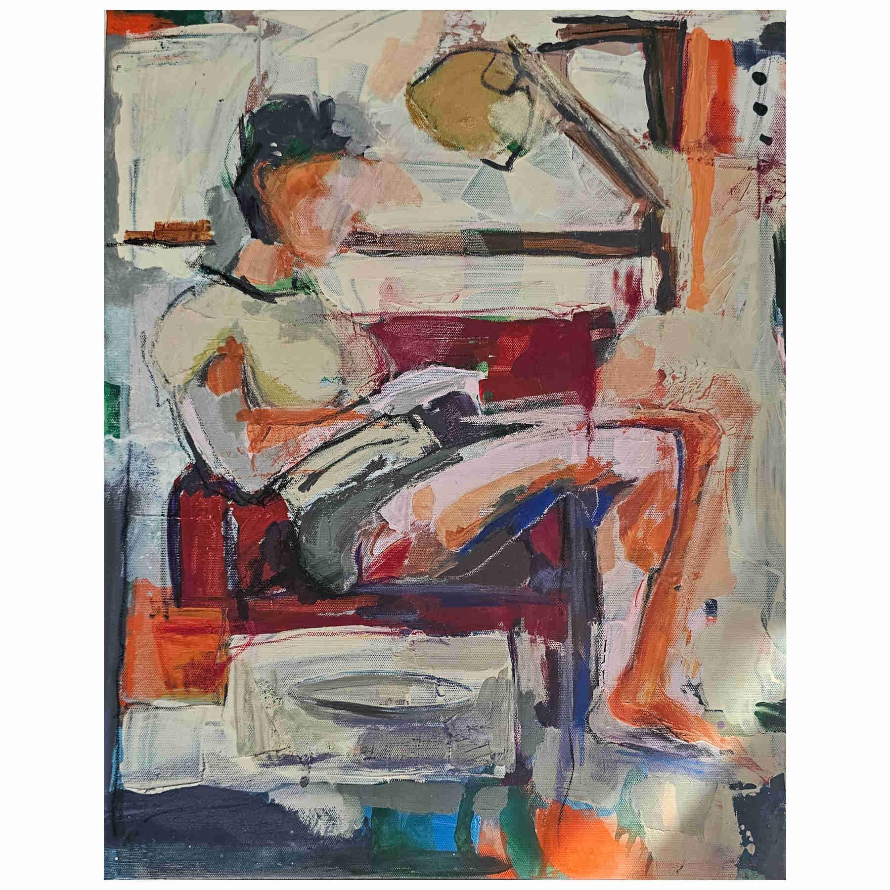 Contemporary Abstract Acrylic Painting By Elahm Ghorbanishad