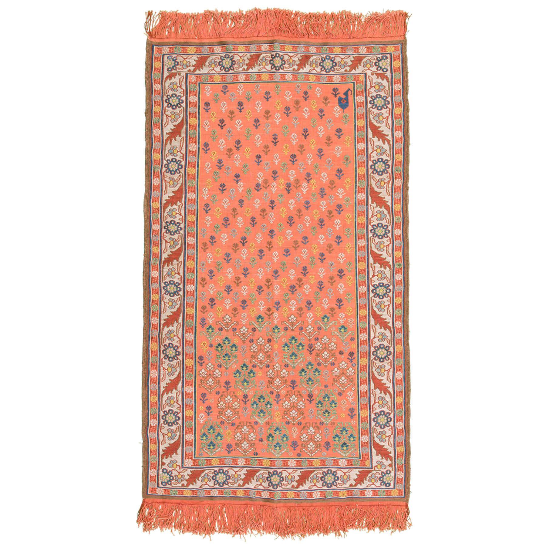 Sevda Sumak Heriz Persian Carpet Wool & Silk 69x120, Authentic Vintage Rugs & Kilims in Dubai