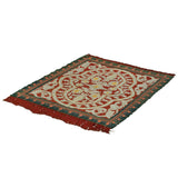 Safavi Superfine Heriz Persian Carpet Silk 95x130, Authentic Vintage Rugs & Kilims in Dubai