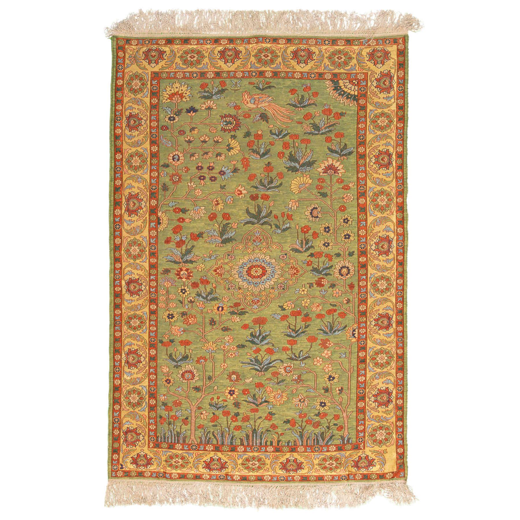 Shaghayegh Superfine Heriz Persian Carpet Silk 78x118, Authentic Vintage Rugs & Kilims in Dubai
