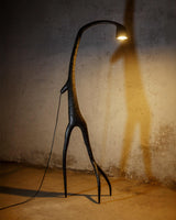 Black Contemporary Floor Lamp - Organic Bionic Design