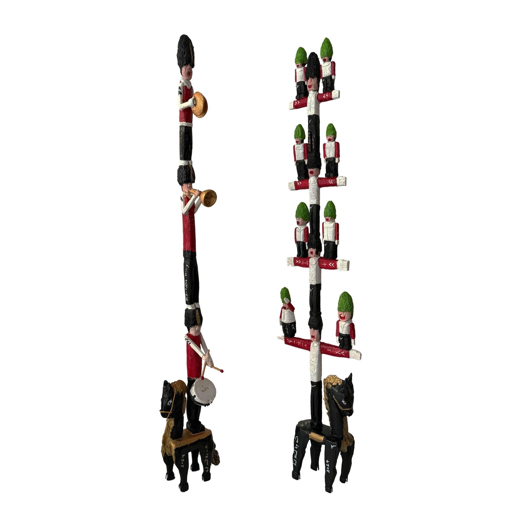 The English Soldiers Series Wood Sculpture - Contemporary Wooden Statues & Artworks By Amir Kamand in Dubai