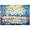 The Golden Azure Acrylic Painting By Rawia Zantout