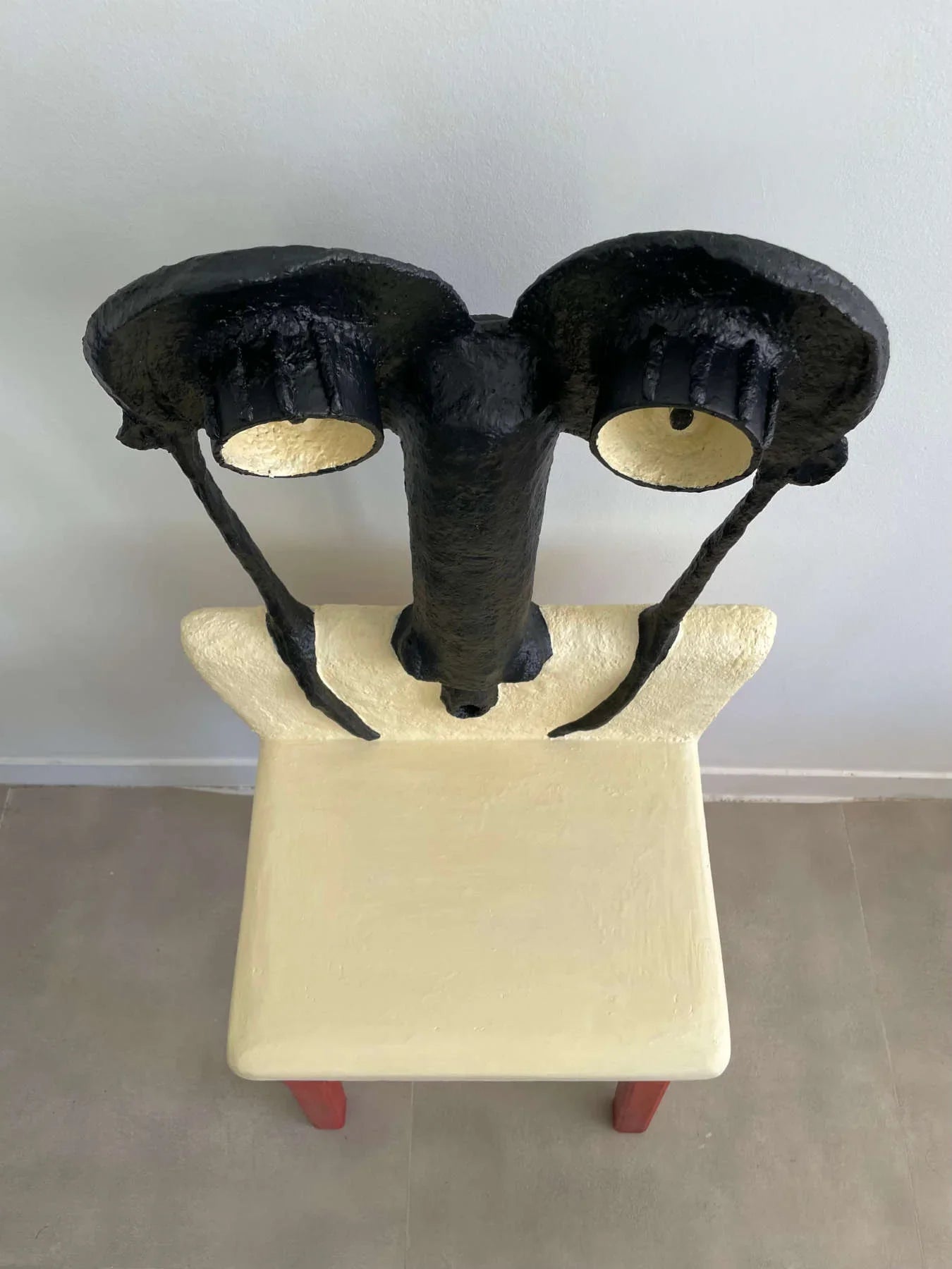 The Professor Sculptural Chair, Artistic Contemporary Paper Mache Accent Furniture Dubai