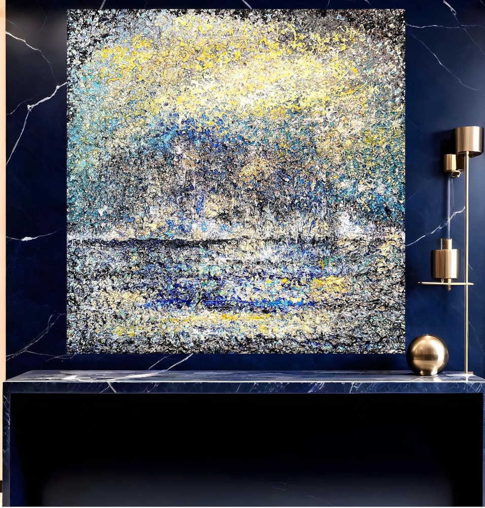 The Seascape Mirage Acrylic Painting By Rawia Zantout