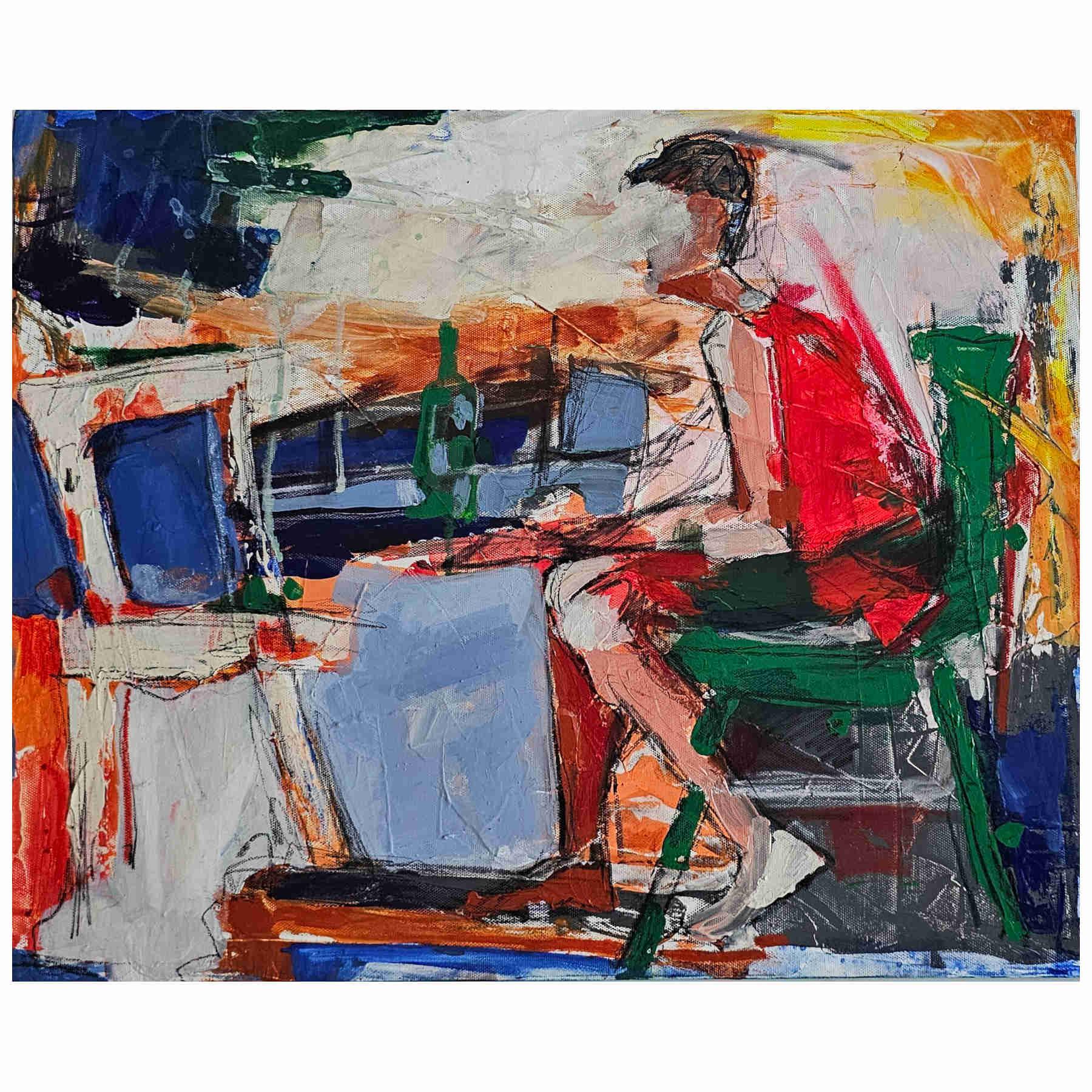 Contemporary Abstract Acrylic Painting By Elahm Ghorbanishad