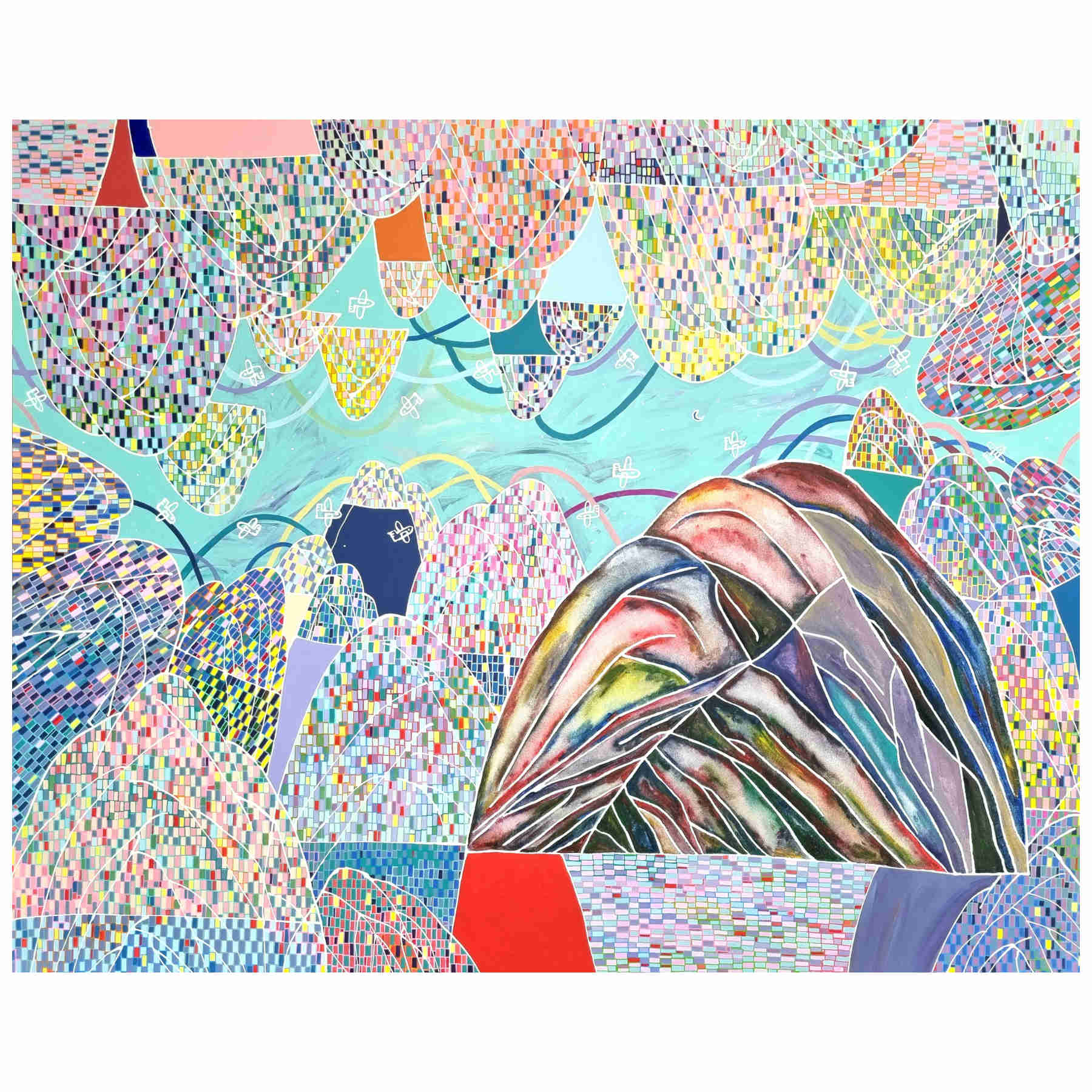 Colorful Landscape Acrylic Painting By Hanji Park in Dubai