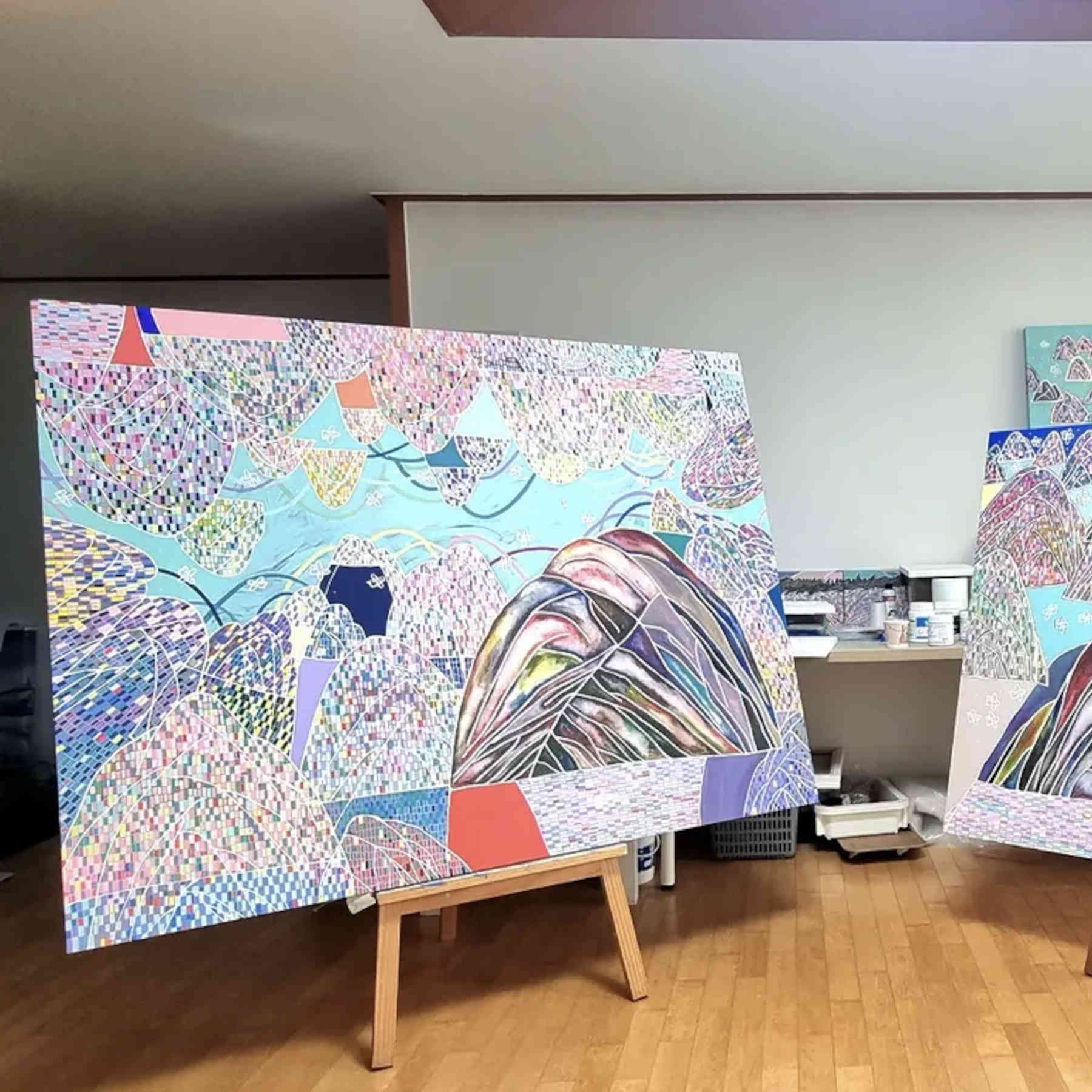 Colorful Landscape Acrylic Painting By Hanji Park in Dubai