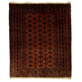 Turkman Persian Carpet 128x158, Handmade Tribal Silk & Wool Rugs Dubai