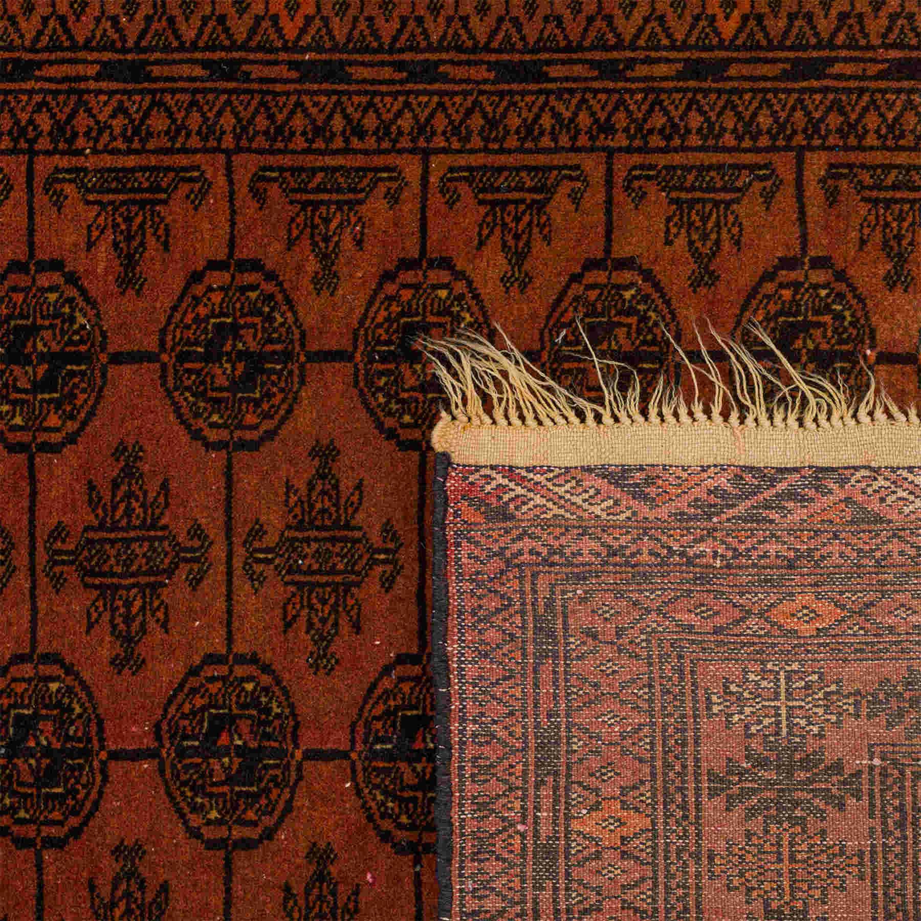 Turkman Persian Carpet 128x158, Handmade Tribal Silk & Wool Rugs Dubai