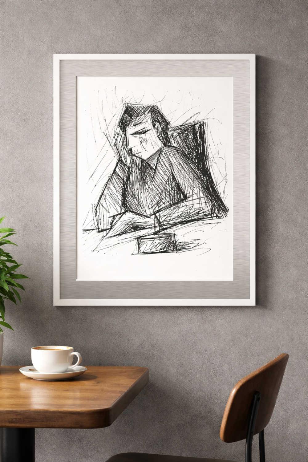 Rapidograph Ink Drawing, Black and White Artworks in Dubai