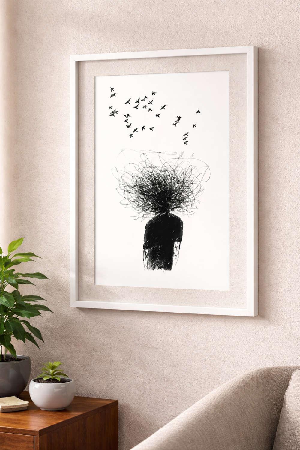 Rapidograph Ink Drawing, Black and White Artworks in Dubai