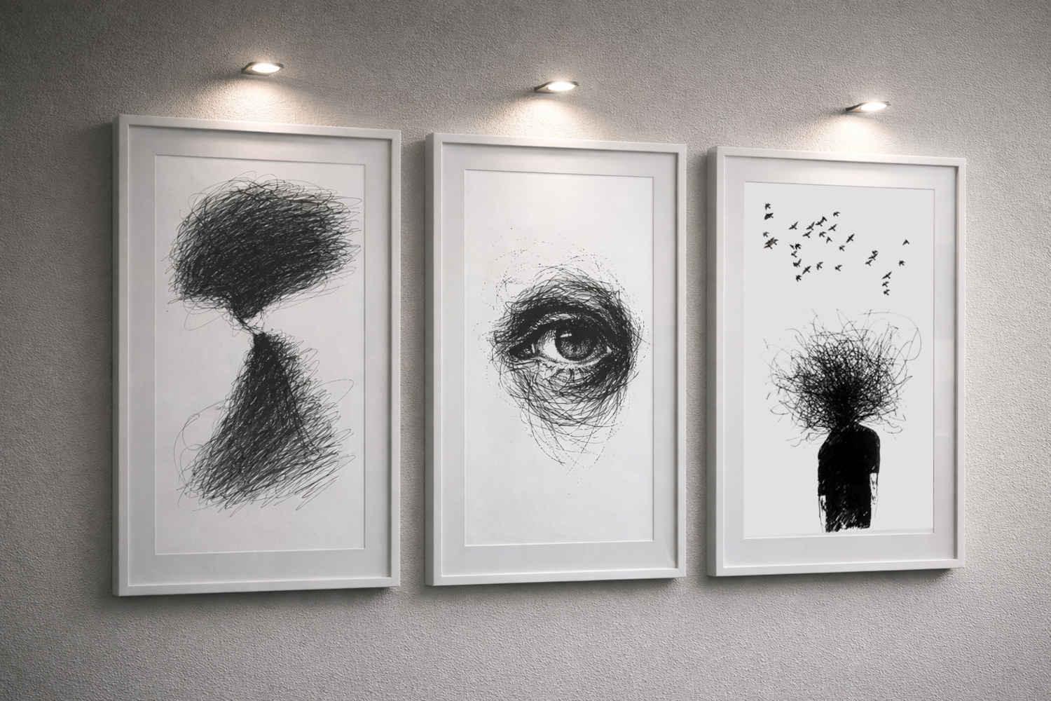 Rapidograph Ink Drawing, Black and White Artworks in Dubai