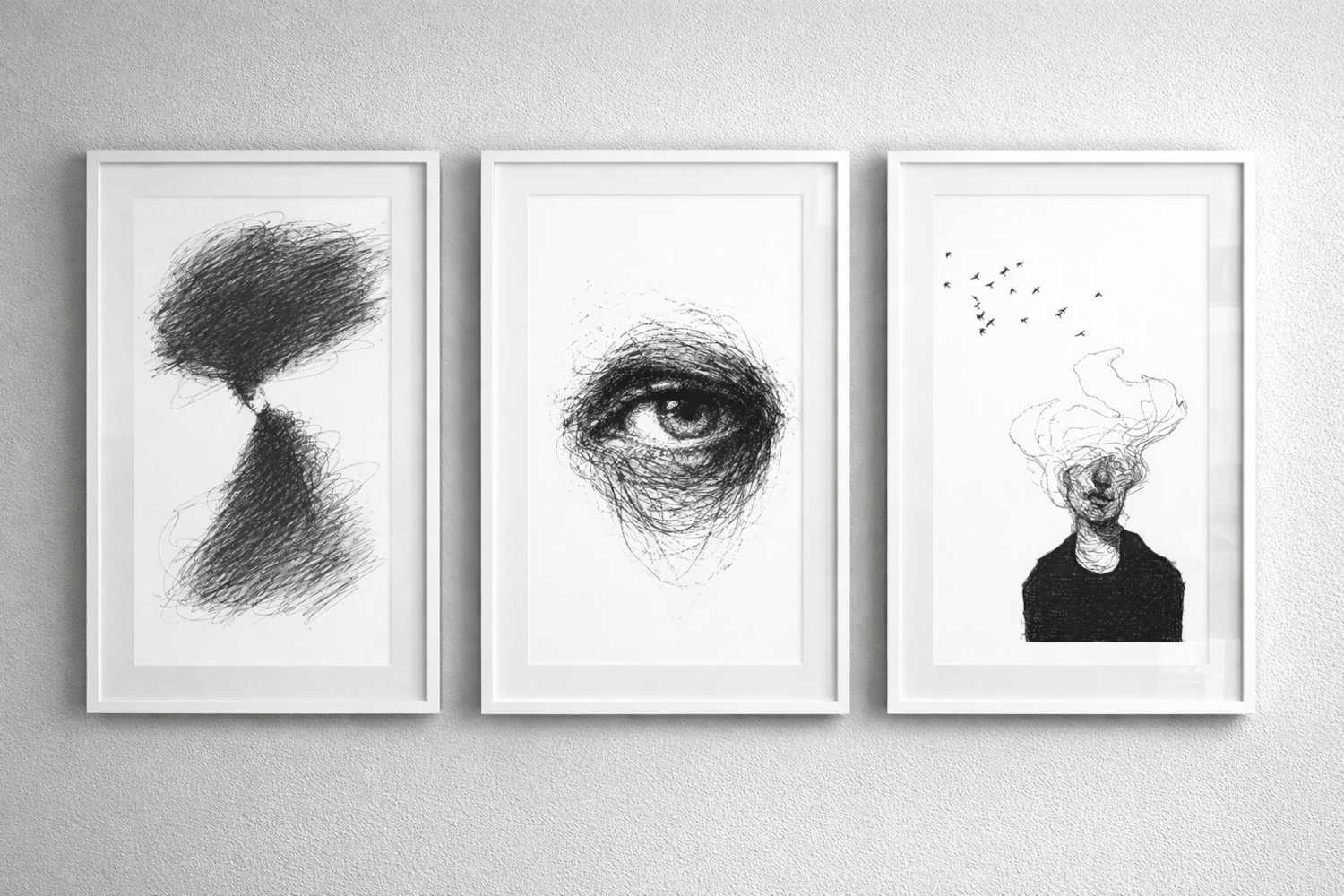 Rapidograph Ink Drawing, Black and White Artworks in Dubai