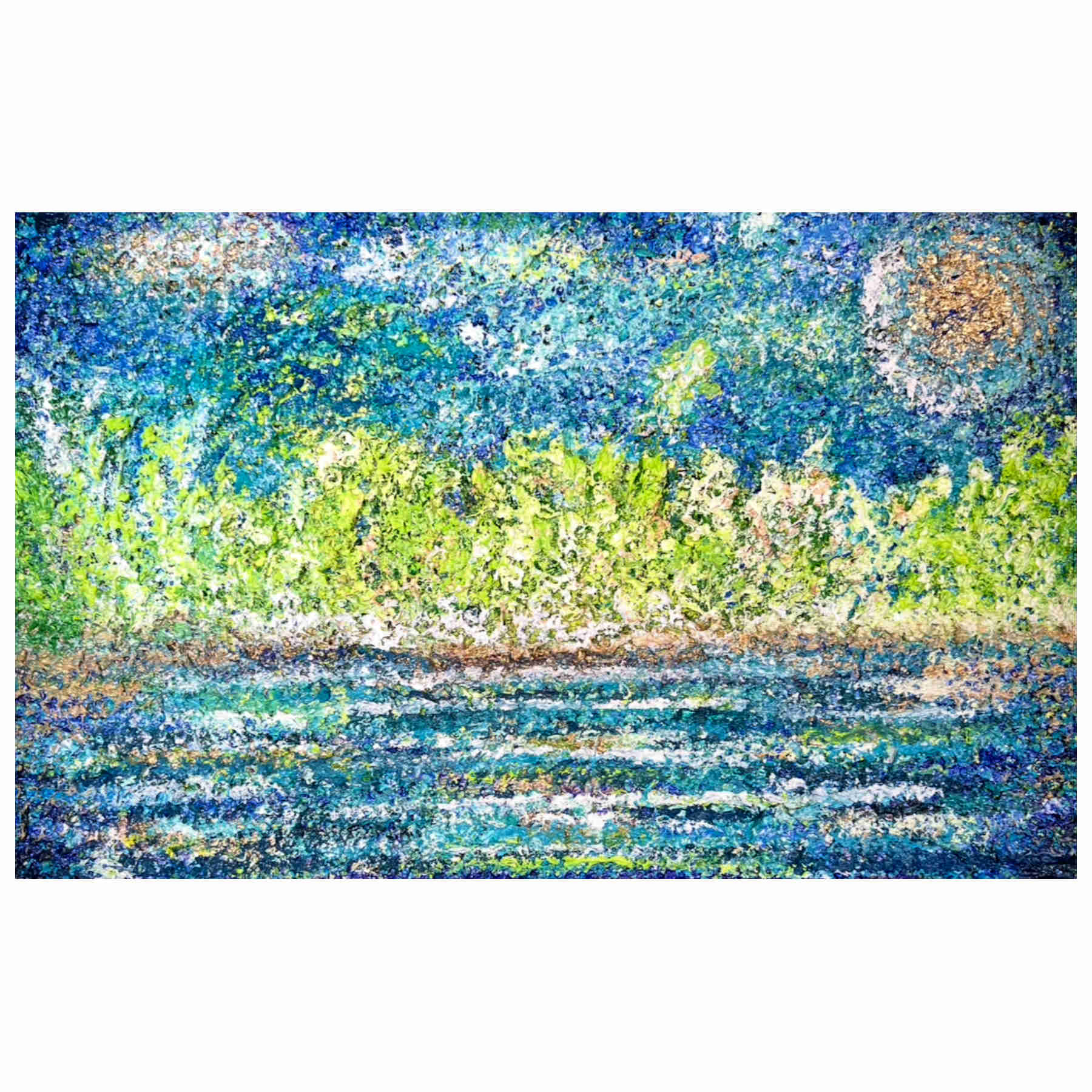 Verdant Motion Acrylic PaintingBy Rawia Zantout