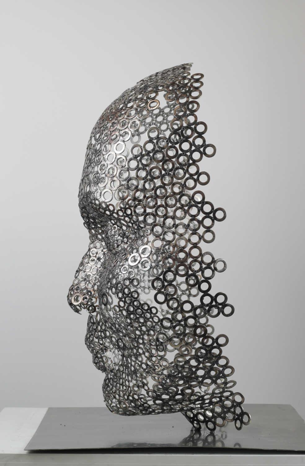 Contemporary Human Stainless Steel Sculpture By Vincent Barrau in Dubai