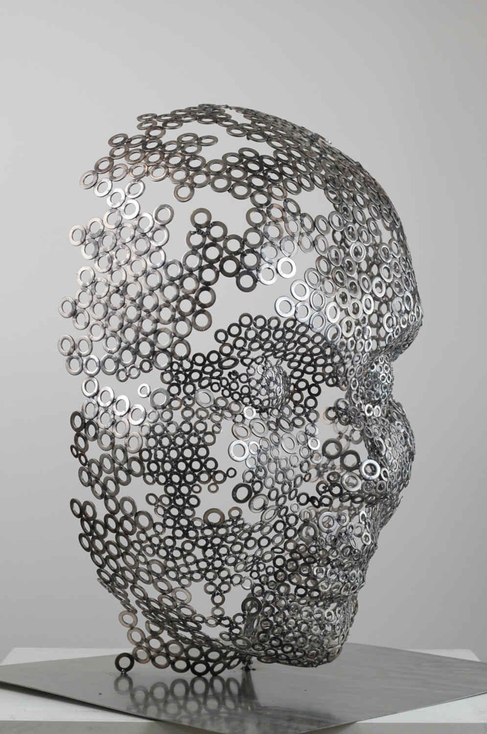 Contemporary Human Stainless Steel Sculpture By Vincent Barrau in Dubai