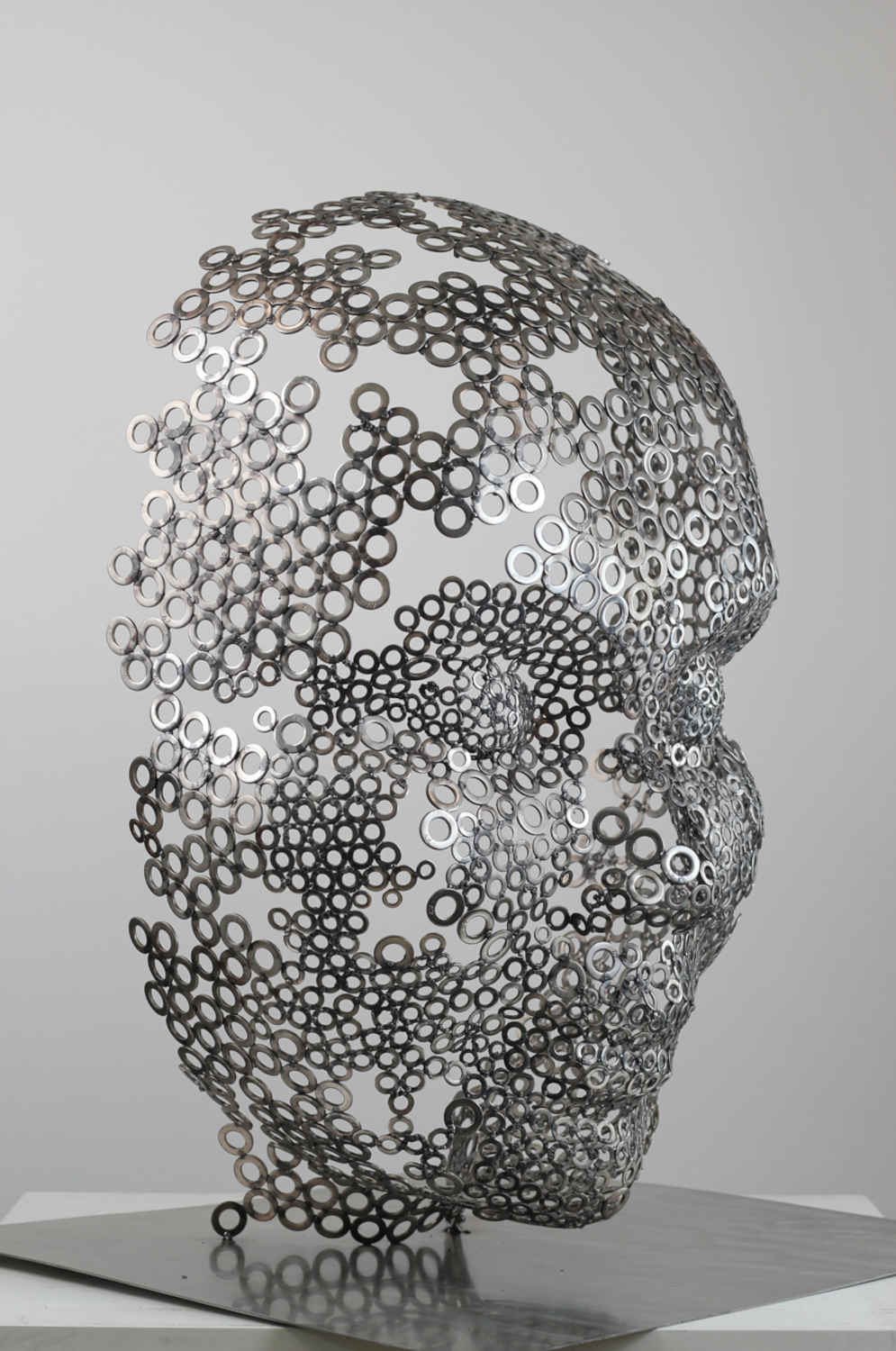 Contemporary Human Stainless Steel Sculpture By Vincent Barrau in Dubai