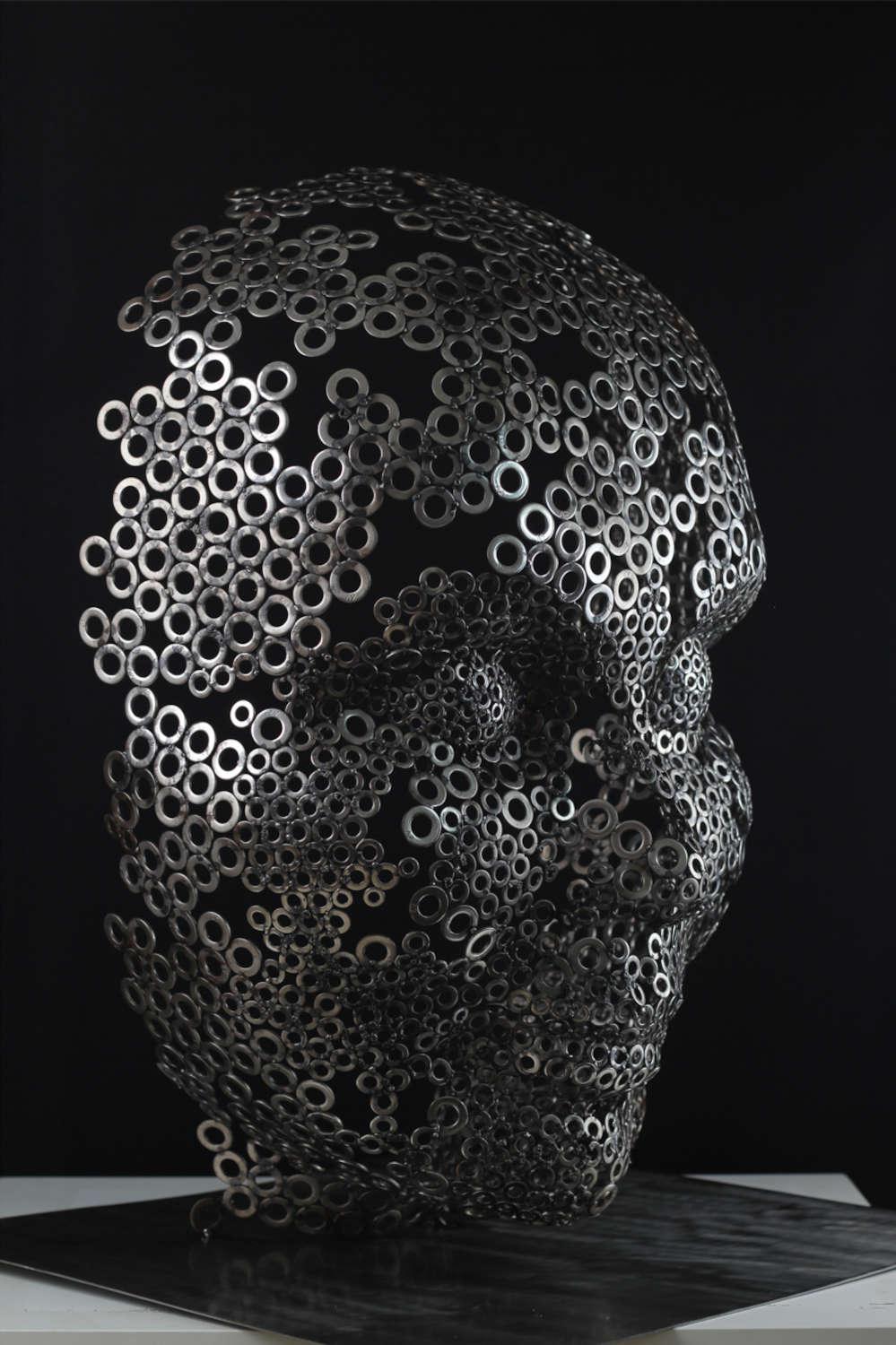 Contemporary Human Stainless Steel Sculpture By Vincent Barrau in Dubai