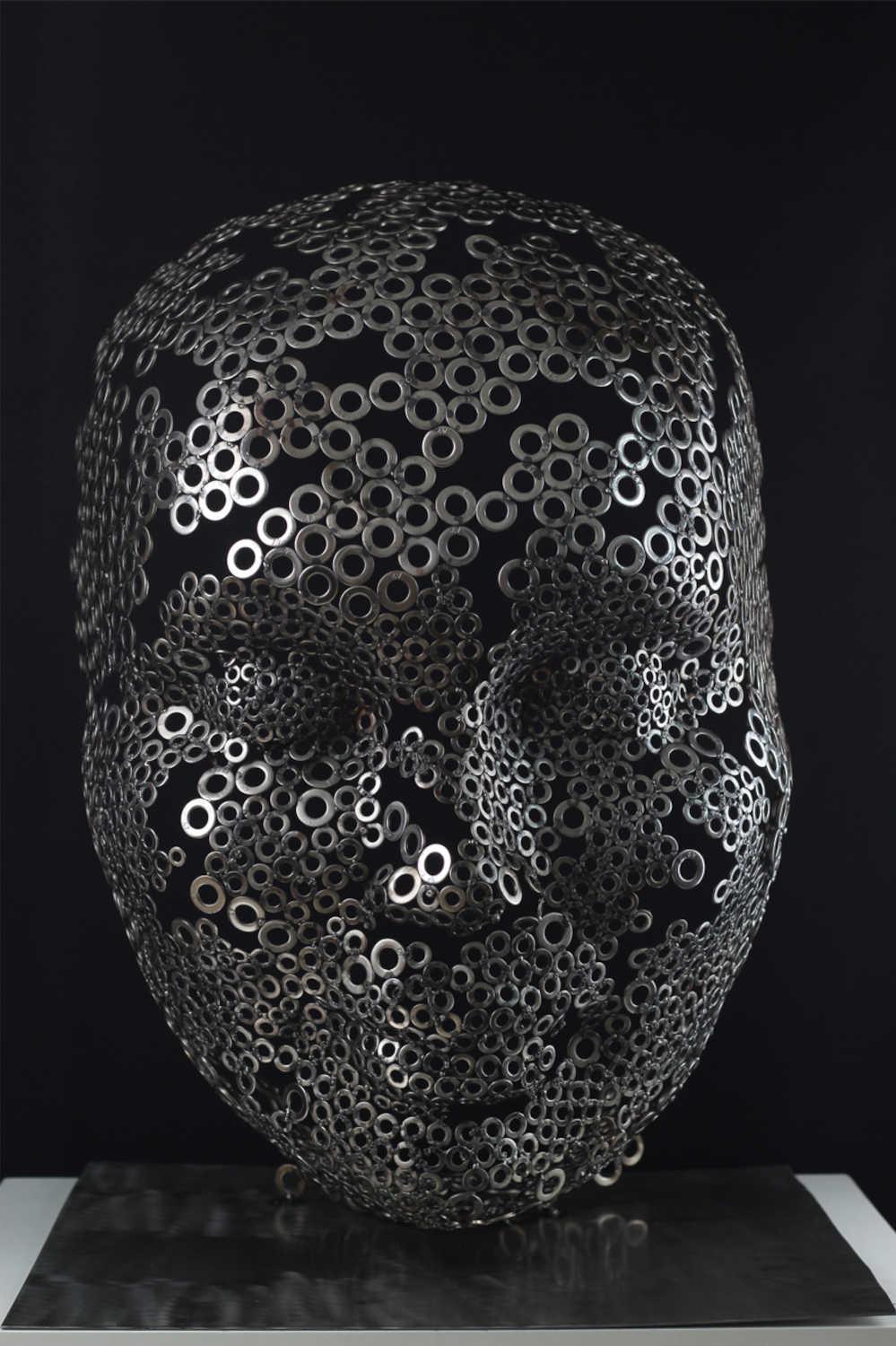Contemporary Human Stainless Steel Sculpture By Vincent Barrau in Dubai