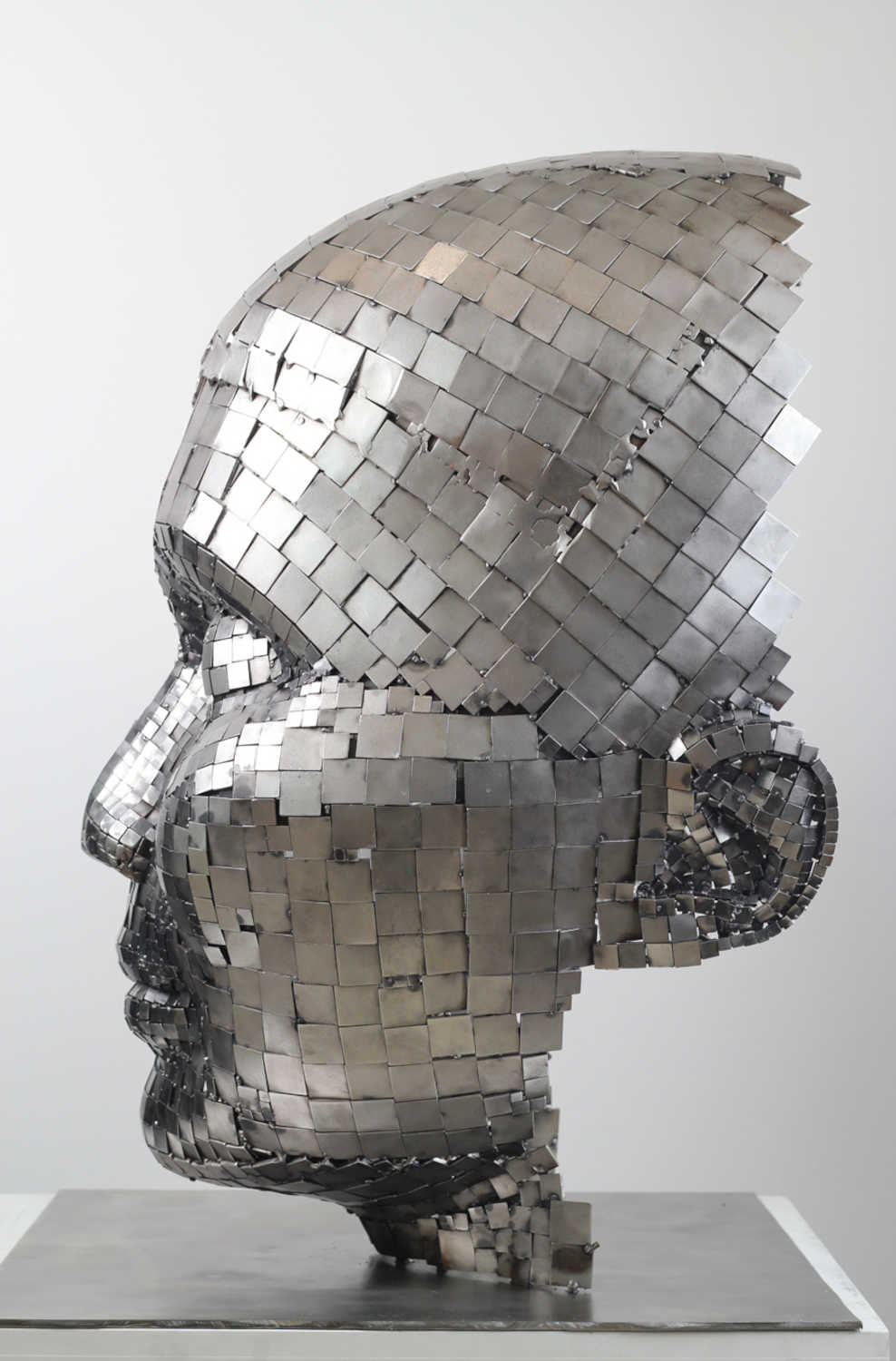 Contemporary Human Stainless Steel Sculpture By Vincent Barrau in Dubai