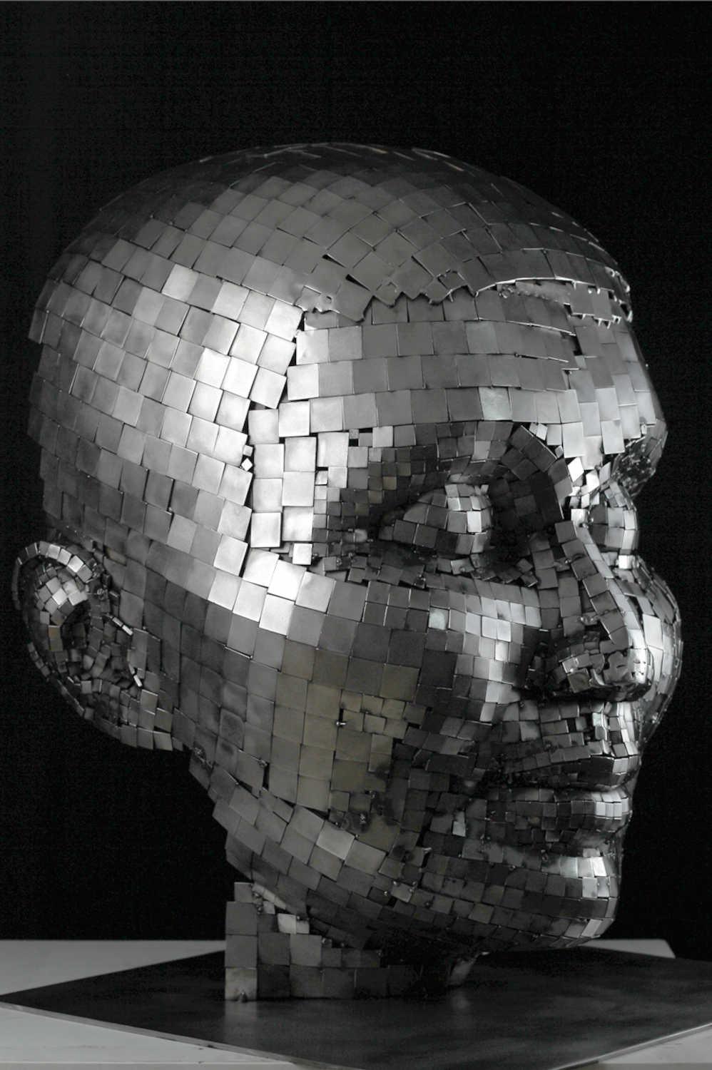 Contemporary Human Stainless Steel Sculpture By Vincent Barrau in Dubai