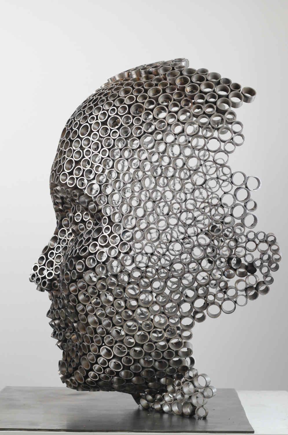 Contemporary Human Stainless Steel Sculpture By Vincent Barrau in Dubai