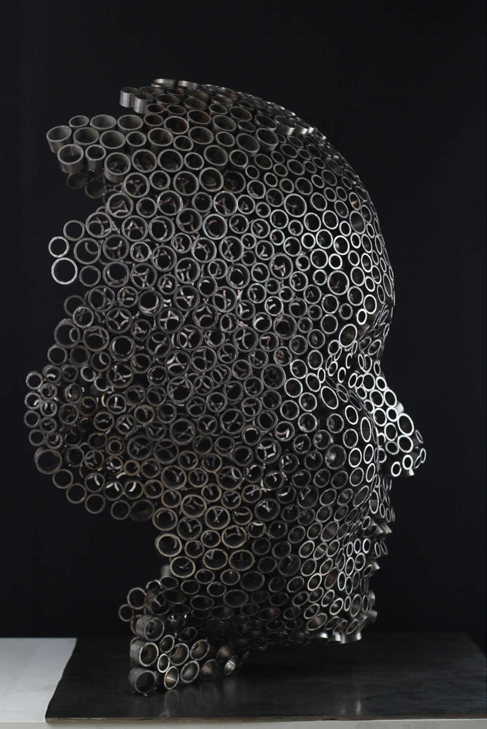 Contemporary Human Stainless Steel Sculpture By Vincent Barrau in Dubai
