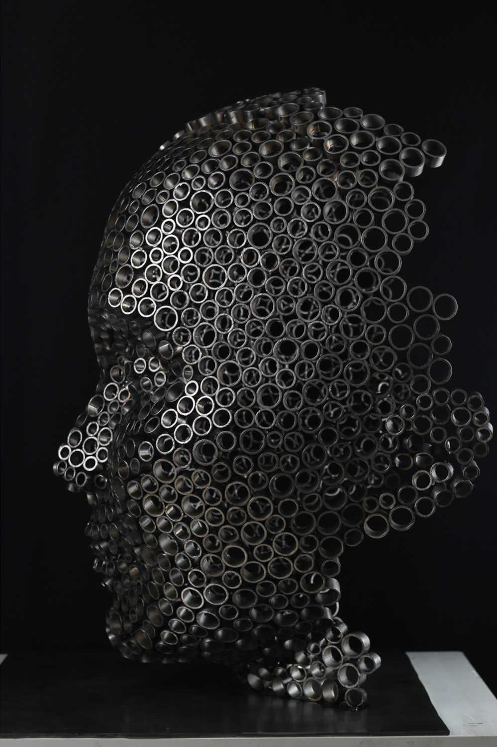 Contemporary Human Stainless Steel Sculpture By Vincent Barrau in Dubai