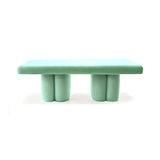 Aquamarine Velvet Bench, Contemporary Designer Furniture