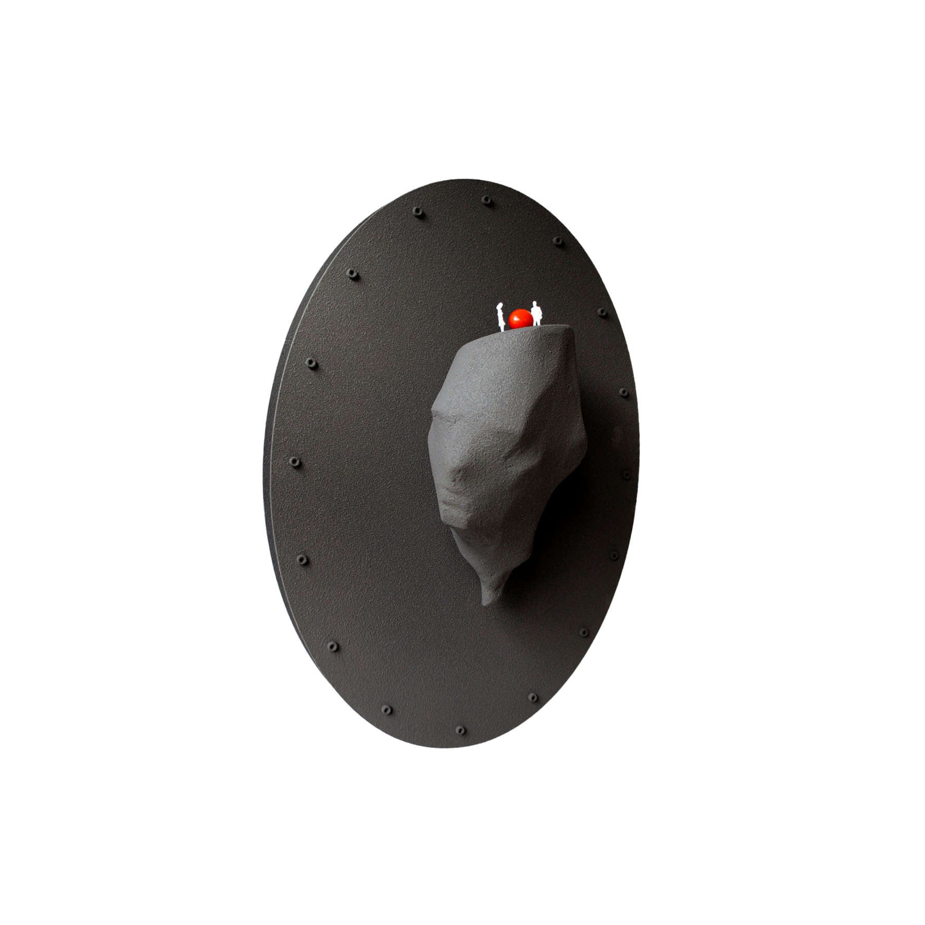 Oval Mixed Media Sculpture Artworks By Hossein Kahfi