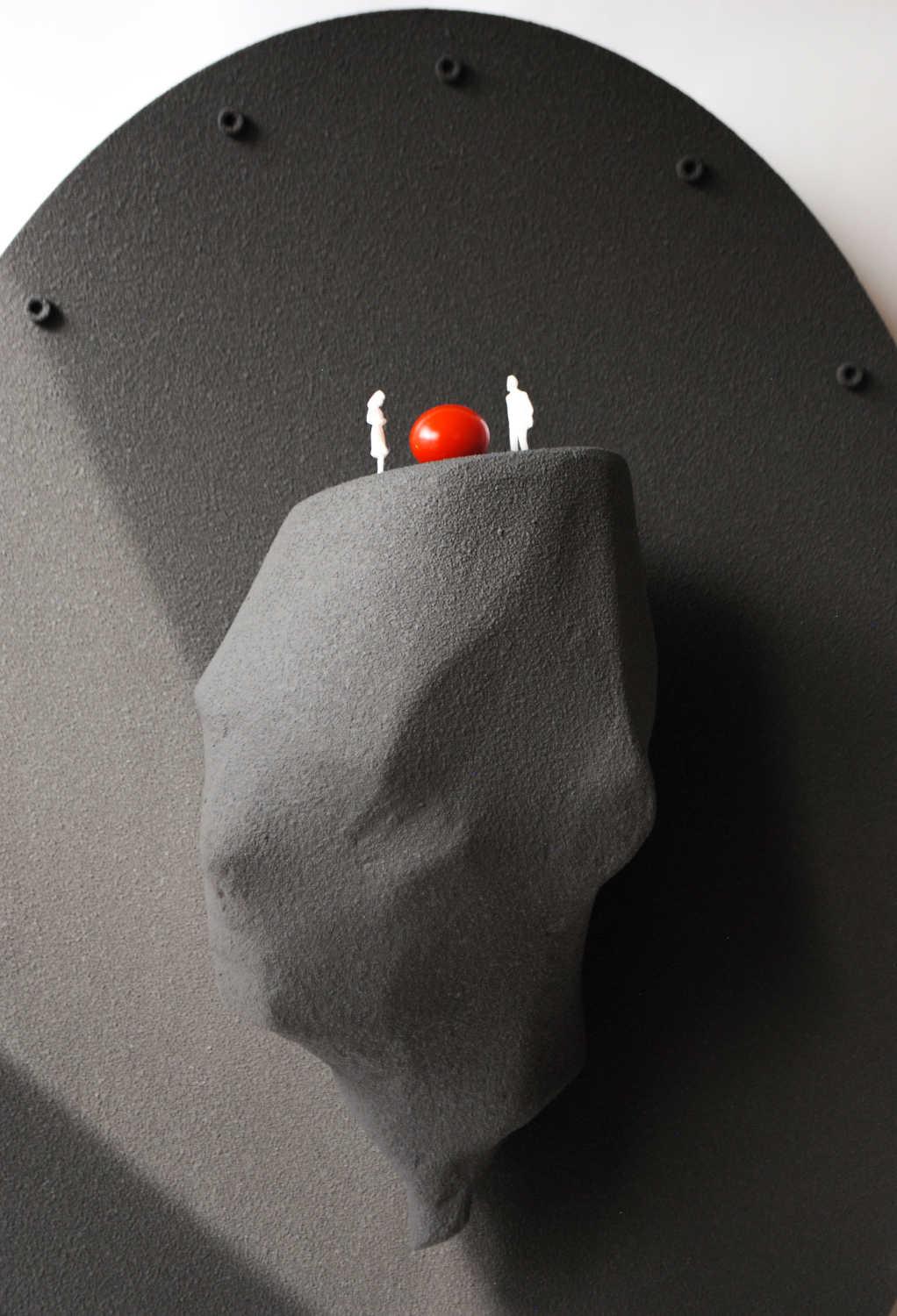 Oval Mixed Media Sculpture Artworks By Hossein Kahfi