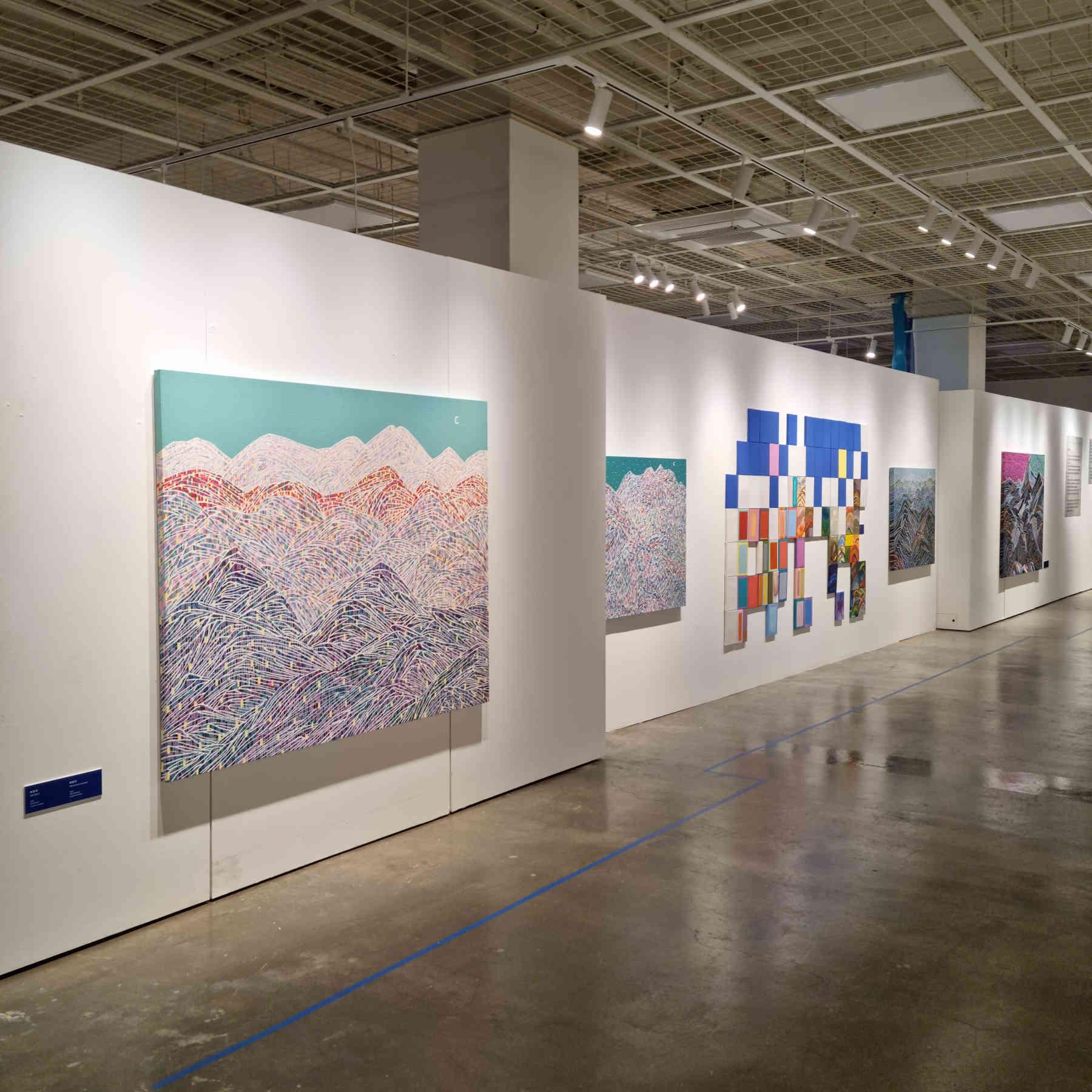 Colorful Mountains Acrylic Painting By Hanji Park in Dubai