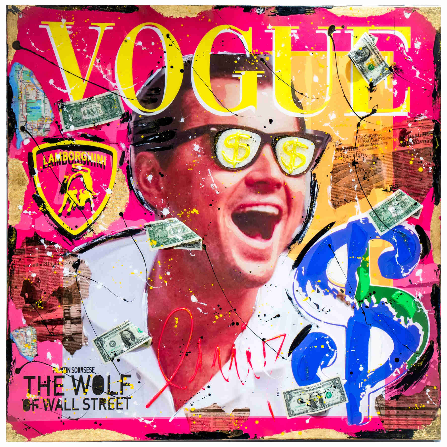 Wolf of Wall Street Pop Art Painting in Dubai