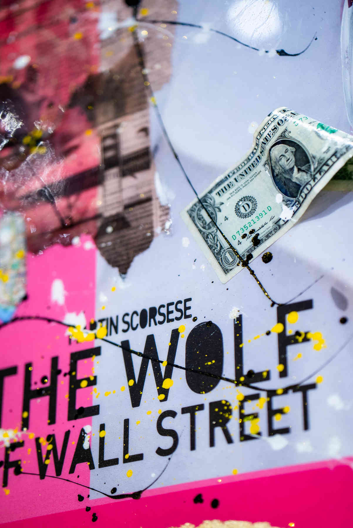 Wolf of Wall Street Pop Art Painting in Dubai