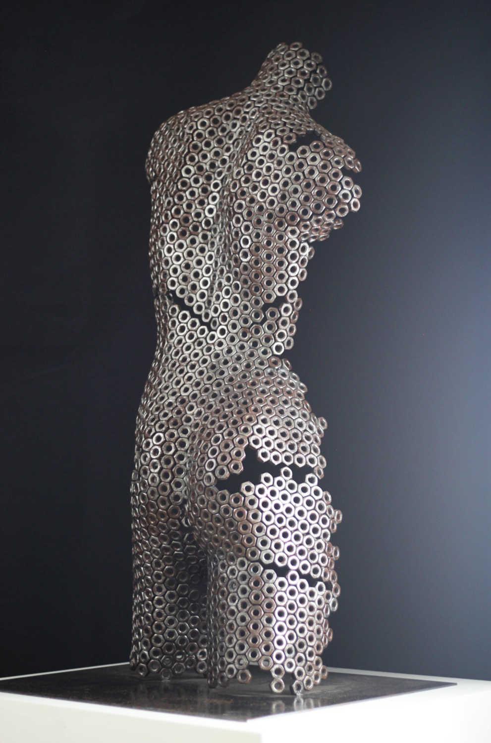 Contemporary Stainless Steel Human Sculpture By Vincent Barrau in Dubai