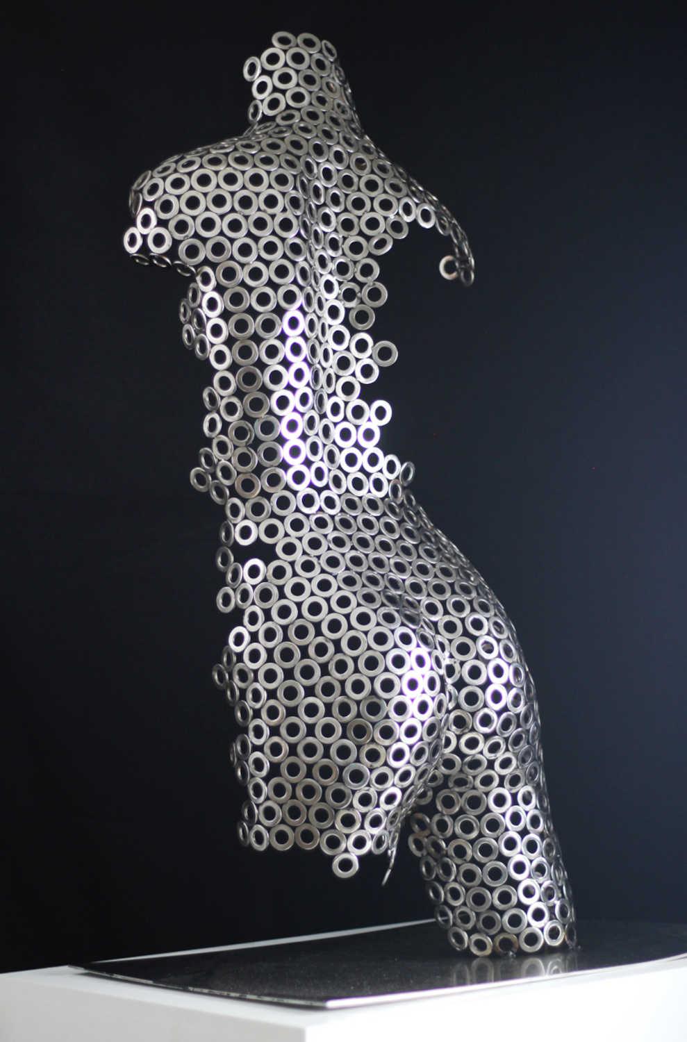 Contemporary Human Stainless Steel Sculpture By Vincent Barrau in Dubai