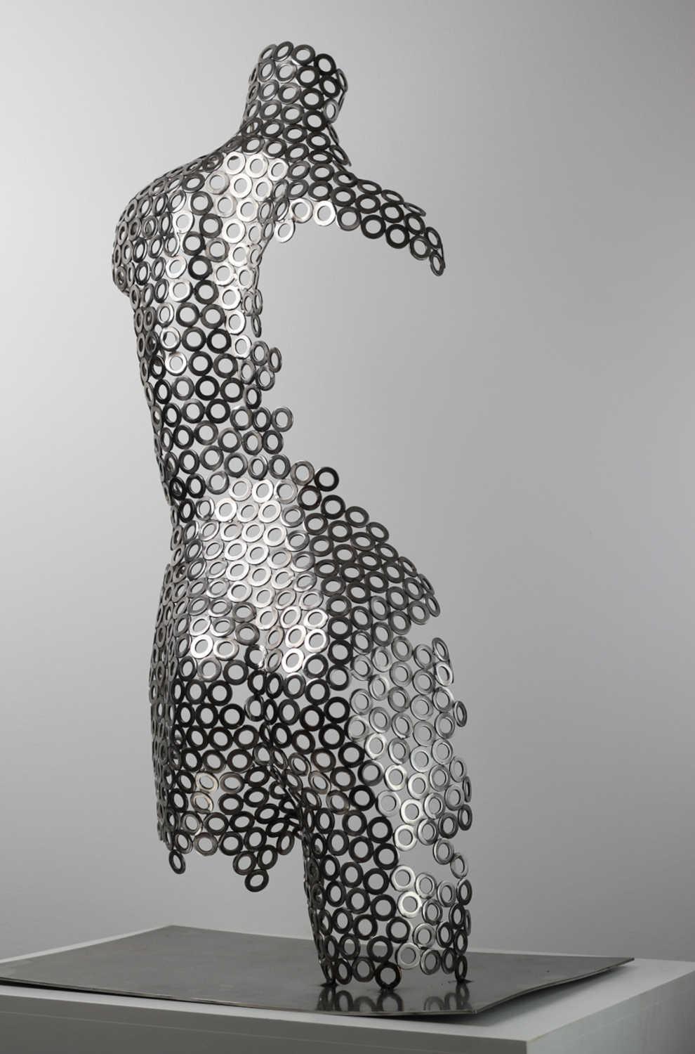 Contemporary Human Stainless Steel Sculpture By Vincent Barrau in Dubai