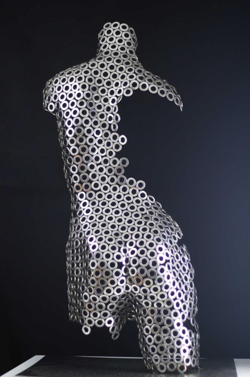 Contemporary Human Stainless Steel Sculpture By Vincent Barrau in Dubai