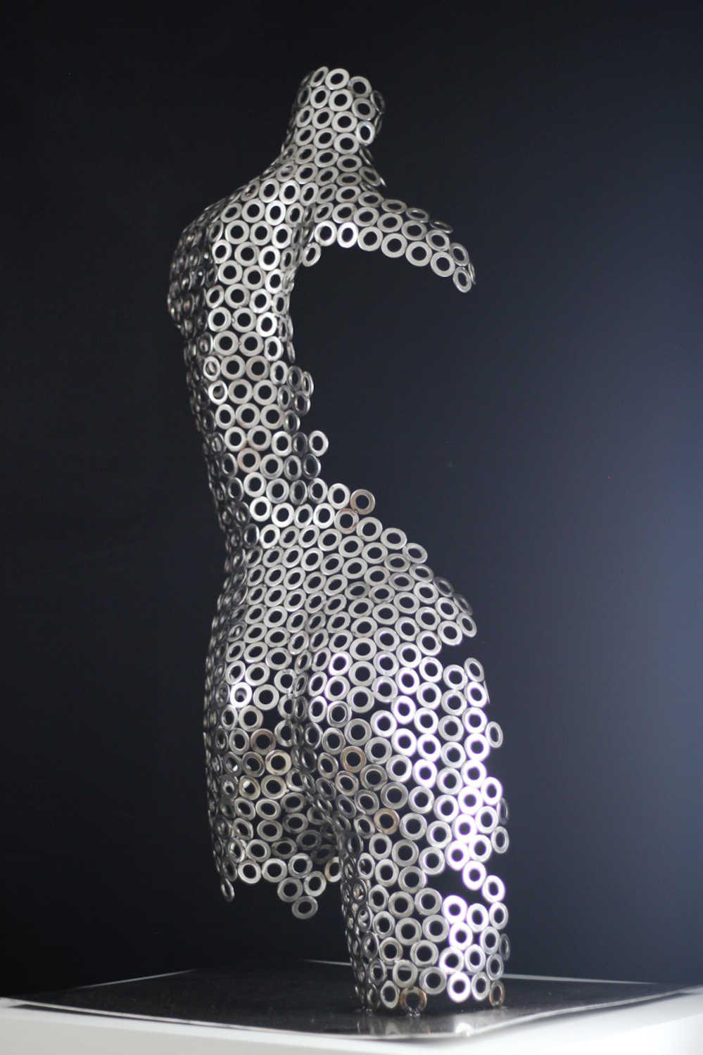 Contemporary Human Stainless Steel Sculpture By Vincent Barrau in Dubai