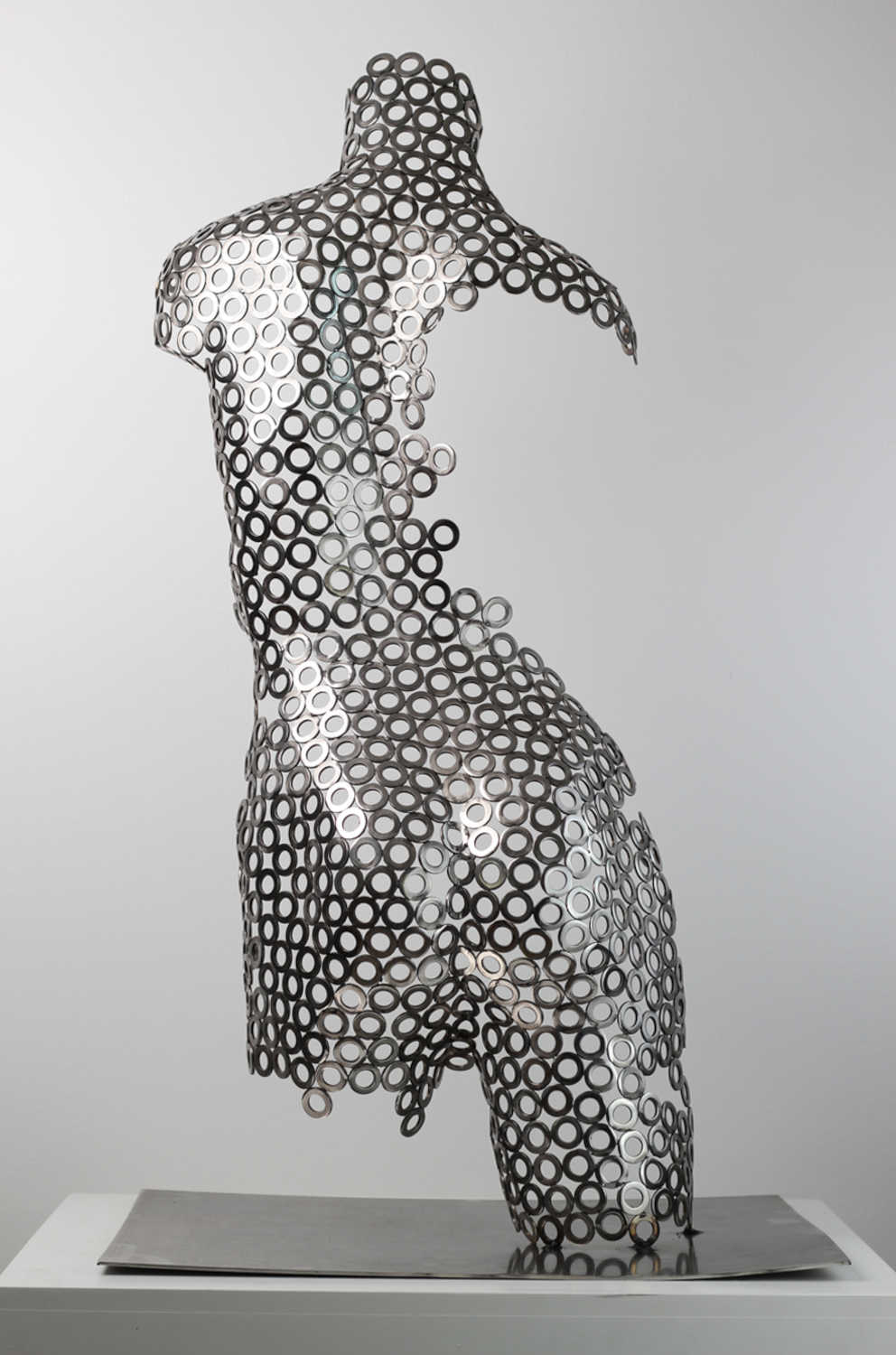 Contemporary Human Stainless Steel Sculpture By Vincent Barrau in Dubai
