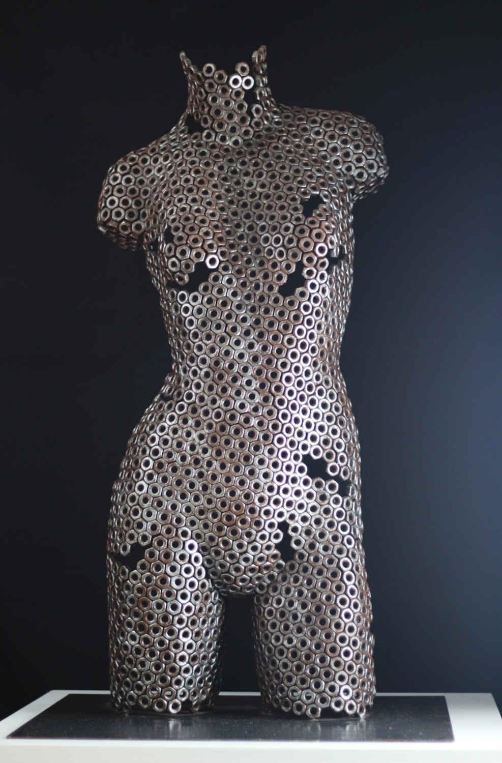 Contemporary Stainless Steel Human Sculpture By Vincent Barrau in Dubai