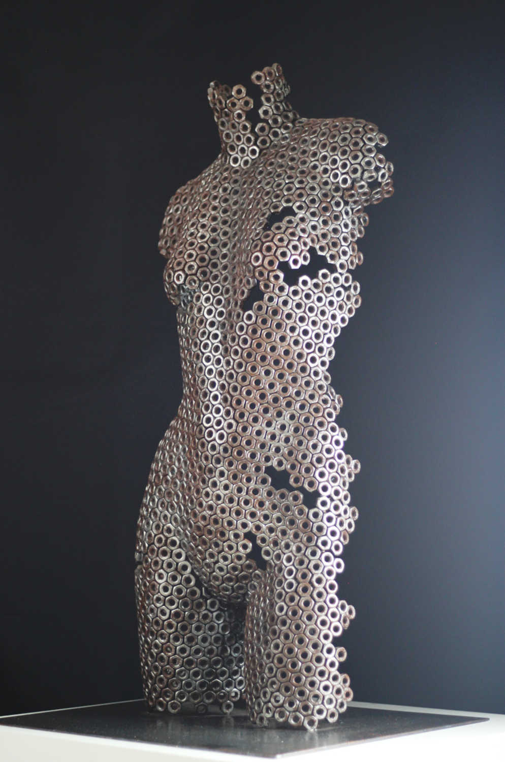 Contemporary Stainless Steel Human Sculpture By Vincent Barrau in Dubai